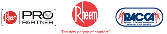 RACCA Rheem logos